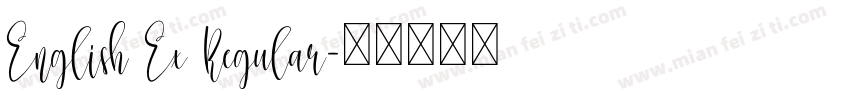 English Ex Regular字体转换